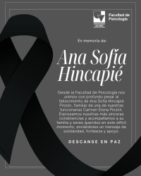 Nota de condolencias: Ana Sof&iacute;a Hincapi&eacute; Pinz&oacute;n