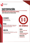sustentaci&oacute;n proyecto de tesis doctoral