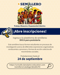 Abren las inscripciones al Semillero &ldquo;Trabajo, Memoria y Organizaci&oacute;n Colectiva&rdquo;